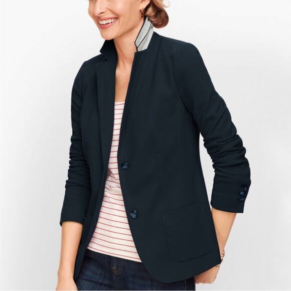 Talbots Aberdeen Knit Black Blazer - Picture 1 of 8
